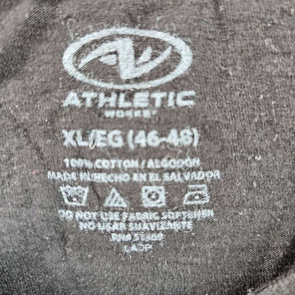 Athletic Works Tee Shirt Men's XL Black Excellence Graphic Crew Neck Pullover